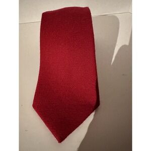Ambassador Knit Neck Tie Red Scottish Lambs Wool 56x3 Made In USA